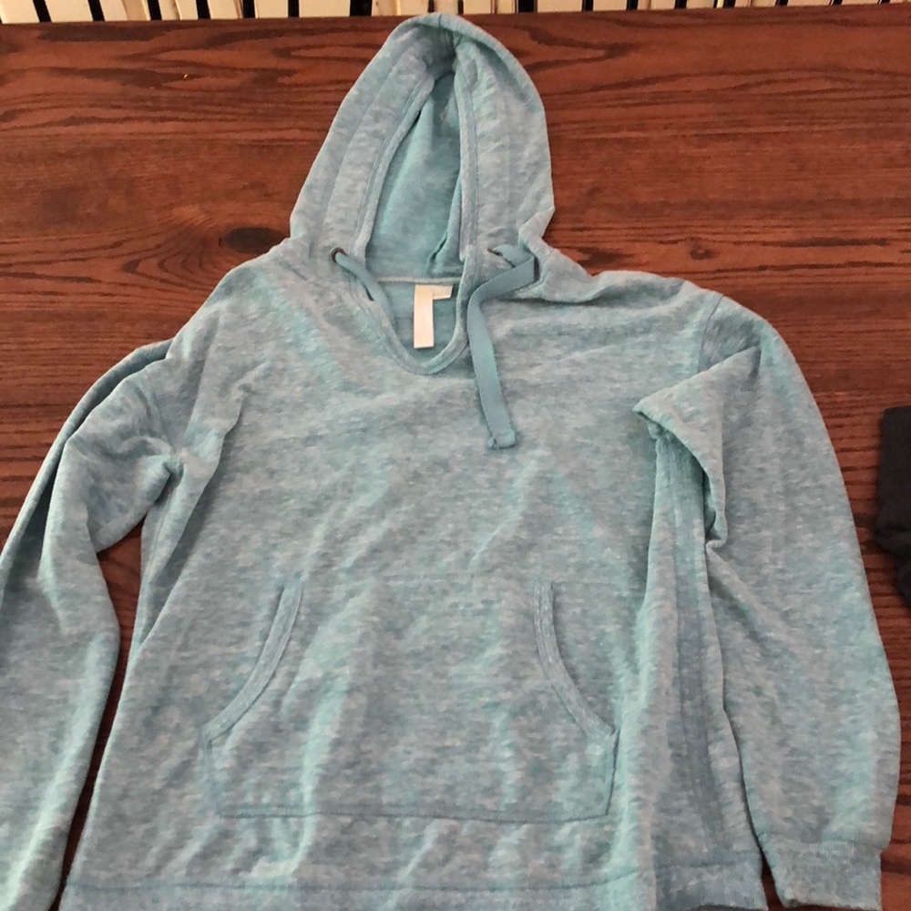 Lightweight turquoise hoodie